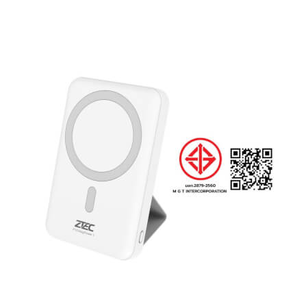 แบตเตอรี่สำรอง ZTEC POWERBANK P10 ความจุ 10000 MAH สีขาว รองรับการชาร์จไร้สาย_8